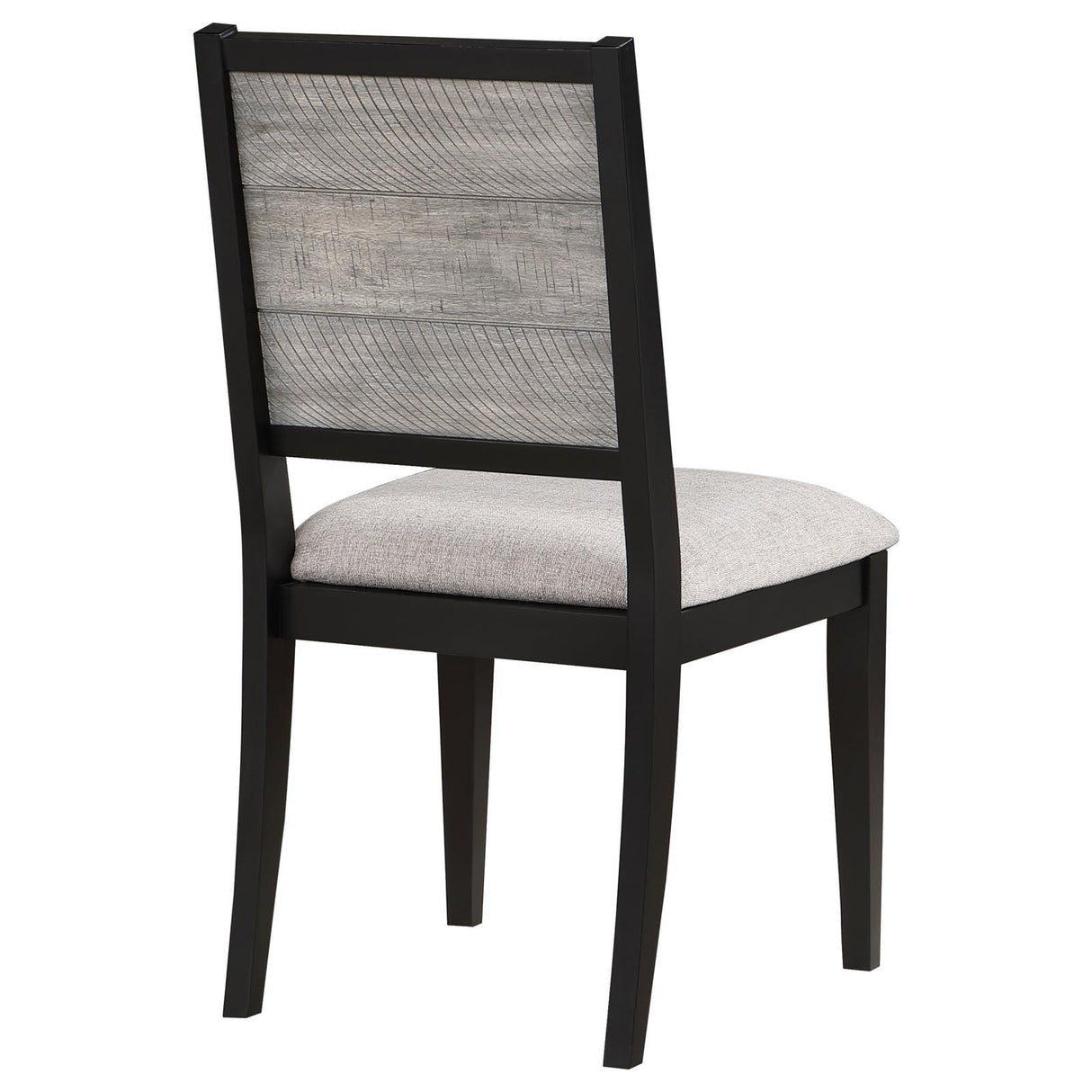 Elodie Upholstered Padded Seat Dining Side Chair Dove Grey and Black (Set of 2) by Coaster at Eve Furniture