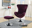 Eloise Purple Chair w/ Ottoman by Furniture of America at Eve Furniture