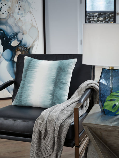 Elonwich Teal/White Pillow by Ashley at Eve Furniture