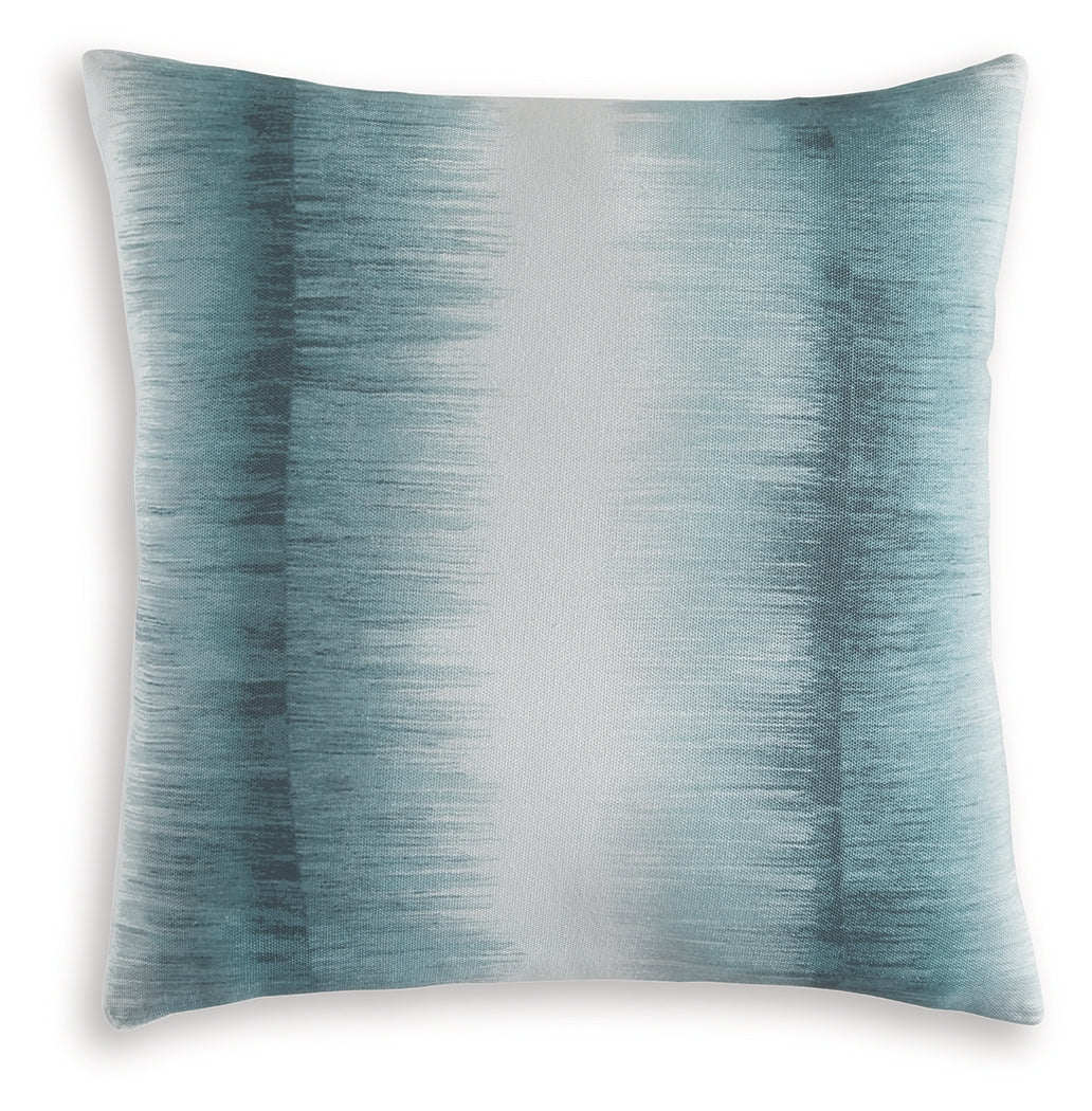 Elonwich Teal/White Pillow by ASHLEY FURNITURE at Eve Furniture
