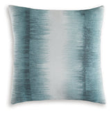 Elonwich Teal/White Pillow by ASHLEY FURNITURE at Eve Furniture