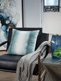 Elonwich Teal/White Pillow by ASHLEY FURNITURE at Eve Furniture