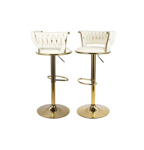 Elora Beige Adjustable Barstool (Set of 2) by Happy Homes at Eve Furniture