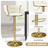 Elora Beige Adjustable Barstool (Set of 2) by Happy Homes at Eve Furniture