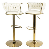 Elora Beige Adjustable Barstool (Set of 2) by Happy Homes at Eve Furniture