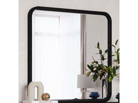 Elora Beveled Glass Mirror in Jet Black Ash by Modus Furniture at Eve Furniture