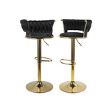 Elora Black Adjustable Barstool (Set of 2) by Happy Homes at Eve Furniture