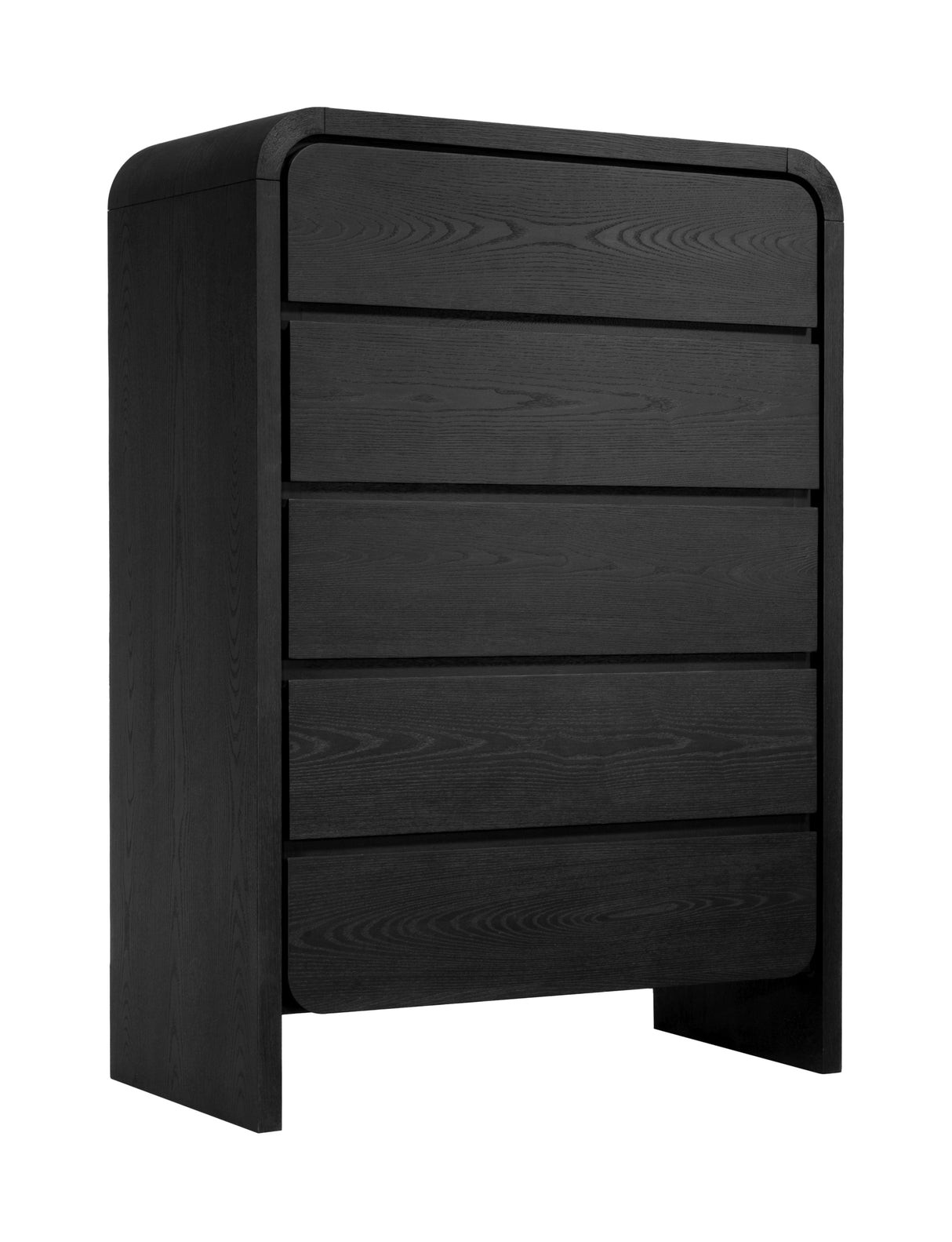 Elora Five Drawer Chest in Jet Black Ash by Modus Furniture at Eve Furniture