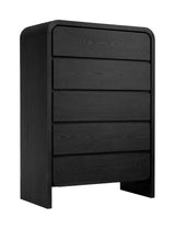 Elora Five Drawer Chest in Jet Black Ash by Modus Furniture at Eve Furniture