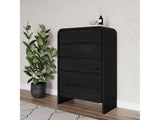 Elora Five Drawer Chest in Jet Black Ash by Modus Furniture at Eve Furniture