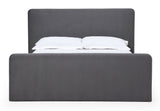 Elora Fully Upholstered Queen Platform Bed in Charcoal Velvet by Modus Furniture at Eve Furniture