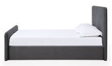 Elora Fully Upholstered Queen Platform Bed in Charcoal Velvet by Modus Furniture at Eve Furniture