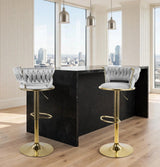 Elora Gray Adjustable Barstool (Set of 2) by Happy Homes at Eve Furniture