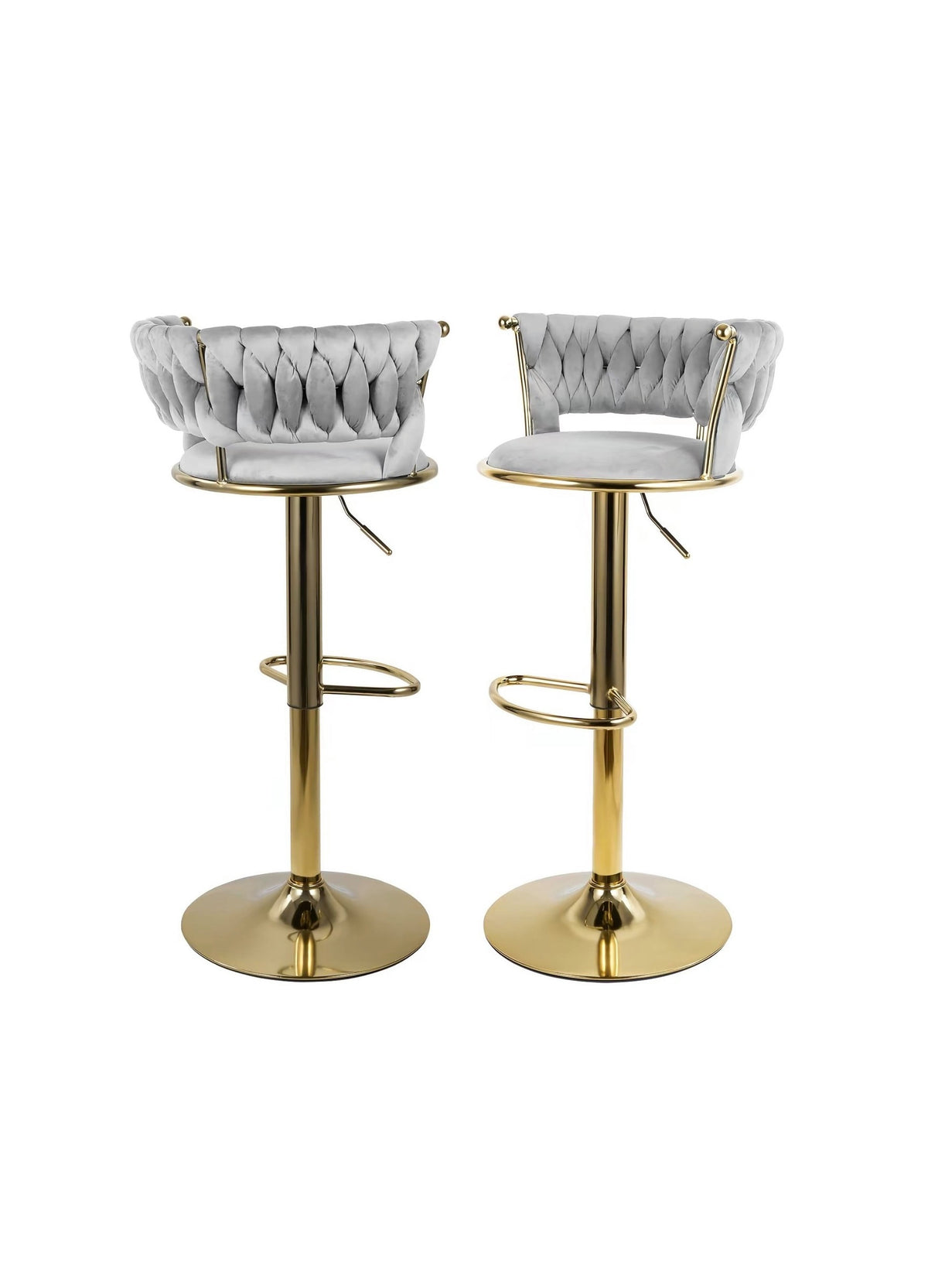 Elora Gray Adjustable Barstool (Set of 2) by Happy Homes at Eve Furniture