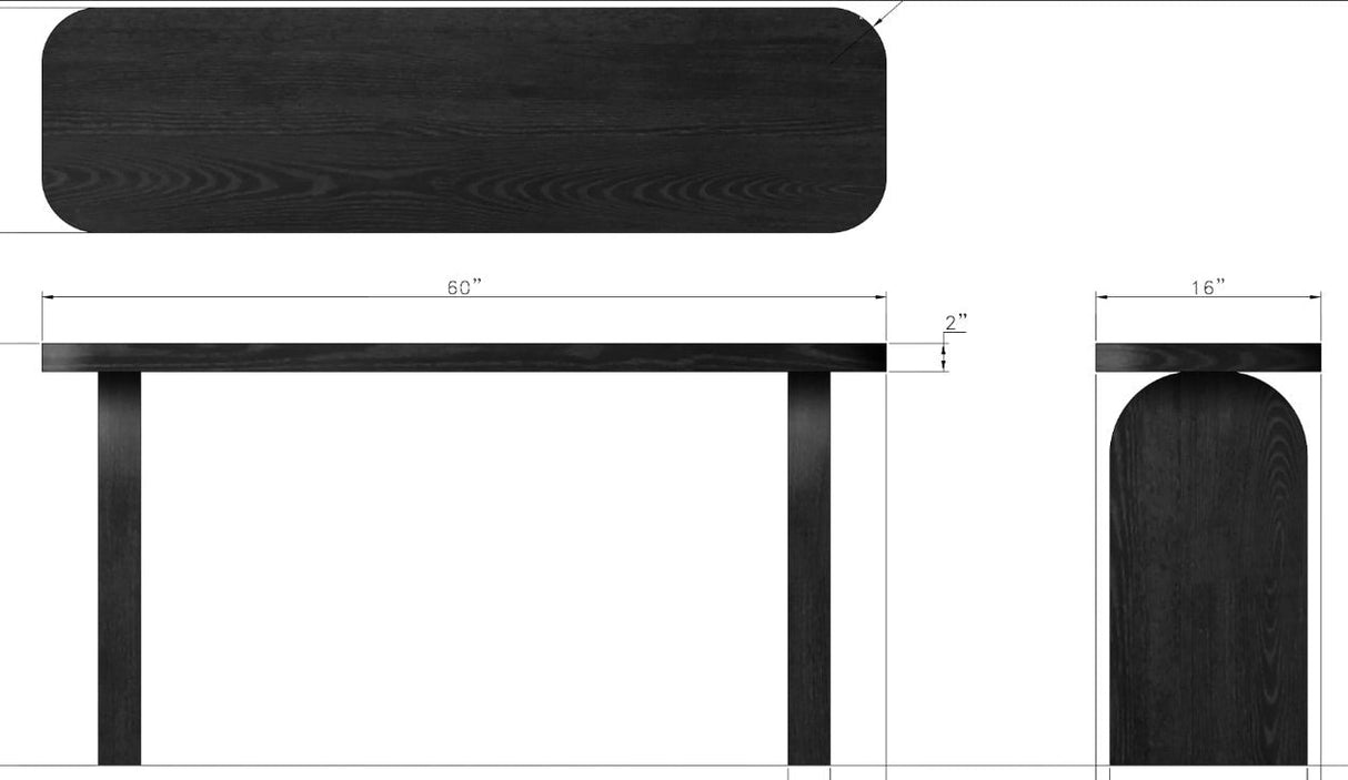 Elora Jet Console Table by Modus Furniture at Eve Furniture