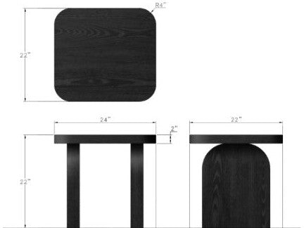 Elora Jet Square End Table by Modus Furniture at Eve Furniture
