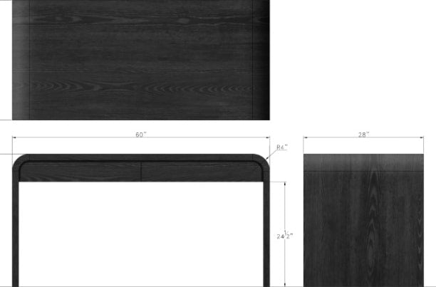Elora Jet Writing Desk by Modus Furniture at Eve Furniture