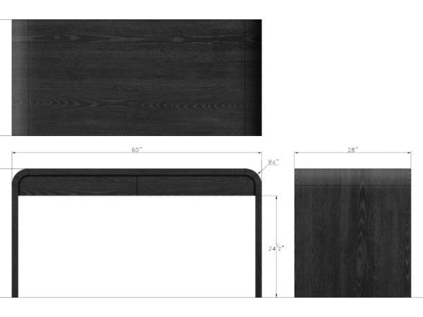Elora Jet Writing Desk by Modus Furniture at Eve Furniture