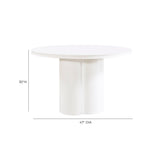 Elora Lacquer 47" Round Dining Table by TOV Furniture at Eve Furniture