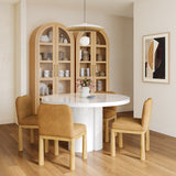 Elora Lacquer 47" Round Dining Table by TOV Furniture at Eve Furniture