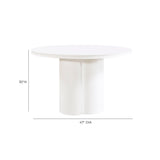 Elora Lacquer 47" Round Dining Table by TOV Furniture at Eve Furniture