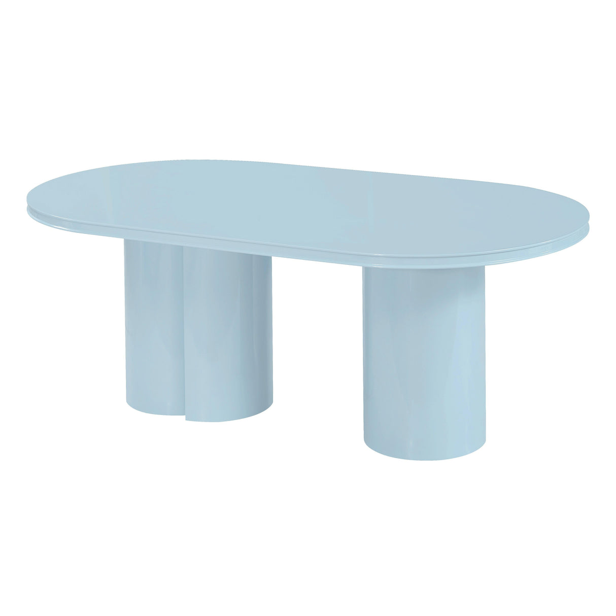 Elora Lacquer 79" Oval Dining Table by TOV Furniture at Eve Furniture