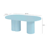 Elora Lacquer 79" Oval Dining Table by TOV Furniture at Eve Furniture
