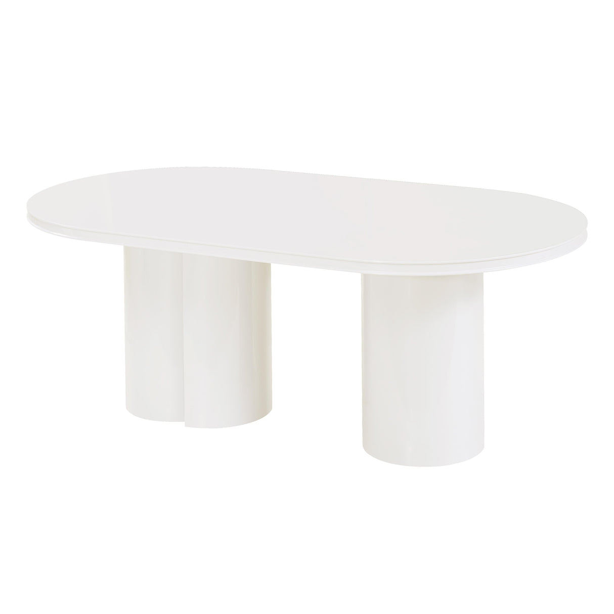 Elora Lacquer 79" Oval Dining Table by TOV Furniture at Eve Furniture