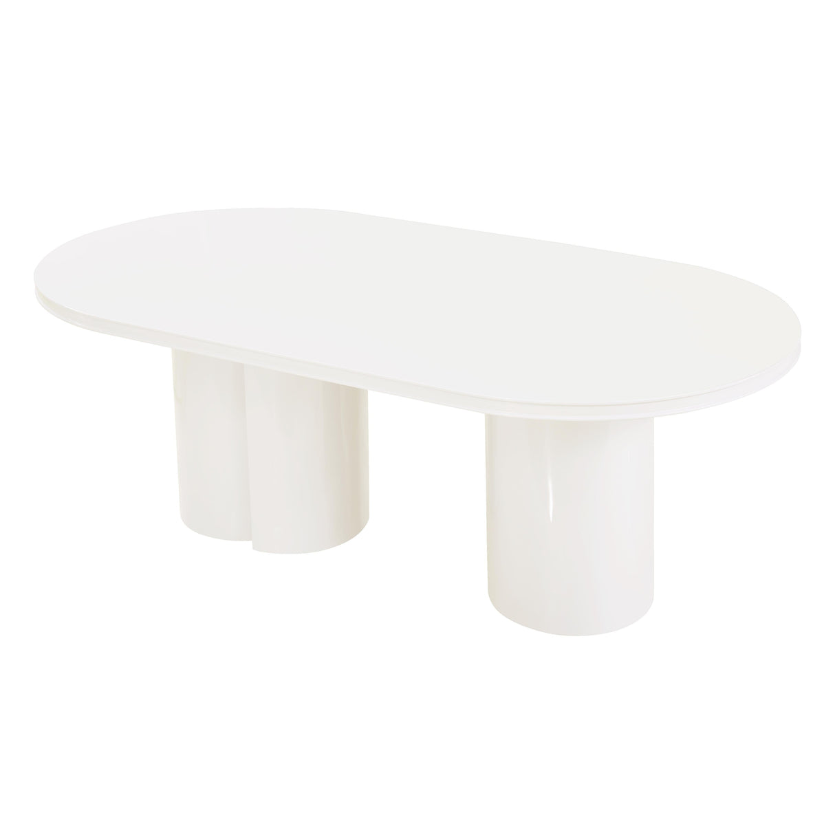 Elora Lacquer 79" Oval Dining Table by TOV Furniture at Eve Furniture