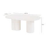 Elora Lacquer 79" Oval Dining Table by TOV Furniture at Eve Furniture
