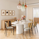 Elora Lacquer 79" Oval Dining Table by TOV Furniture at Eve Furniture