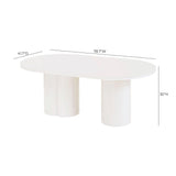 Elora Lacquer 79" Oval Dining Table by TOV Furniture at Eve Furniture