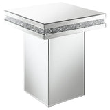 Elora Mirror Pedestal Square Top Accent Table by Coaster at Eve Furniture