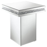 Elora Mirror Pedestal Square Top Accent Table by Coaster at Eve Furniture