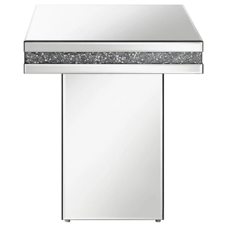 Elora Mirror Pedestal Square Top Accent Table by Coaster at Eve Furniture