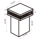 Elora Mirror Pedestal Square Top Accent Table by Coaster at Eve Furniture