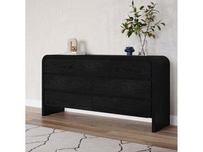 Elora Seven Drawer Dresser in Jet Black Ash by Modus Furniture at Eve Furniture
