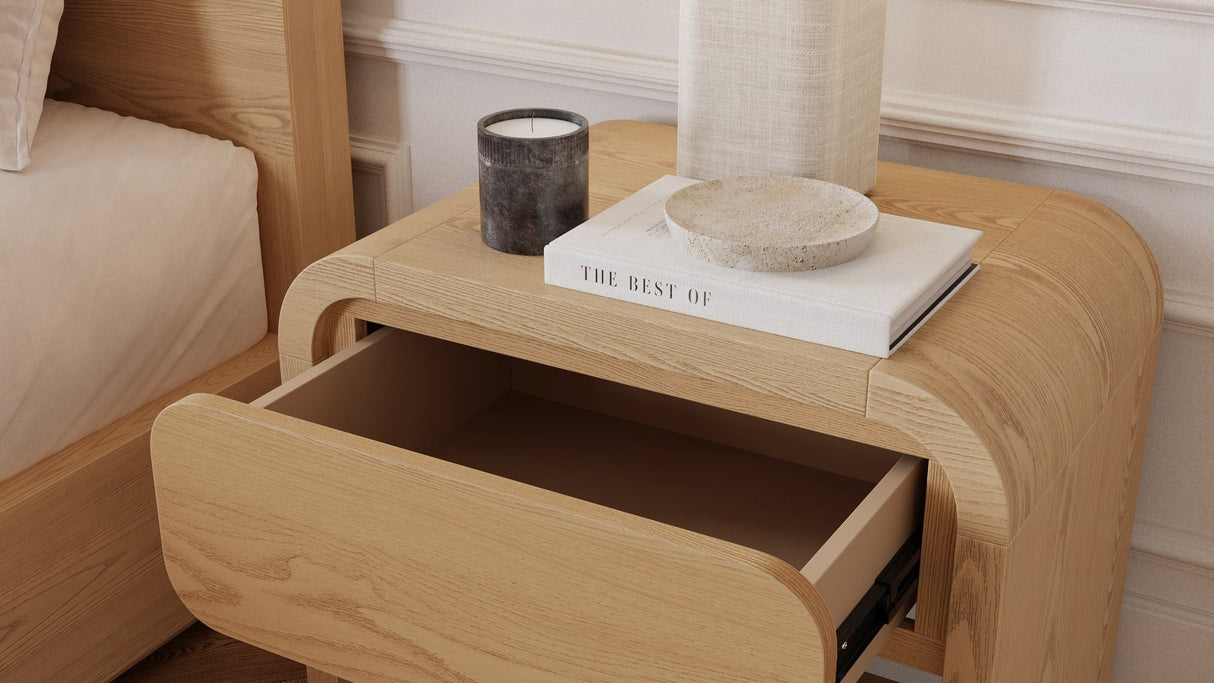 Elora Timber One Drawer Nightstand by Modus Furniture at Eve Furniture