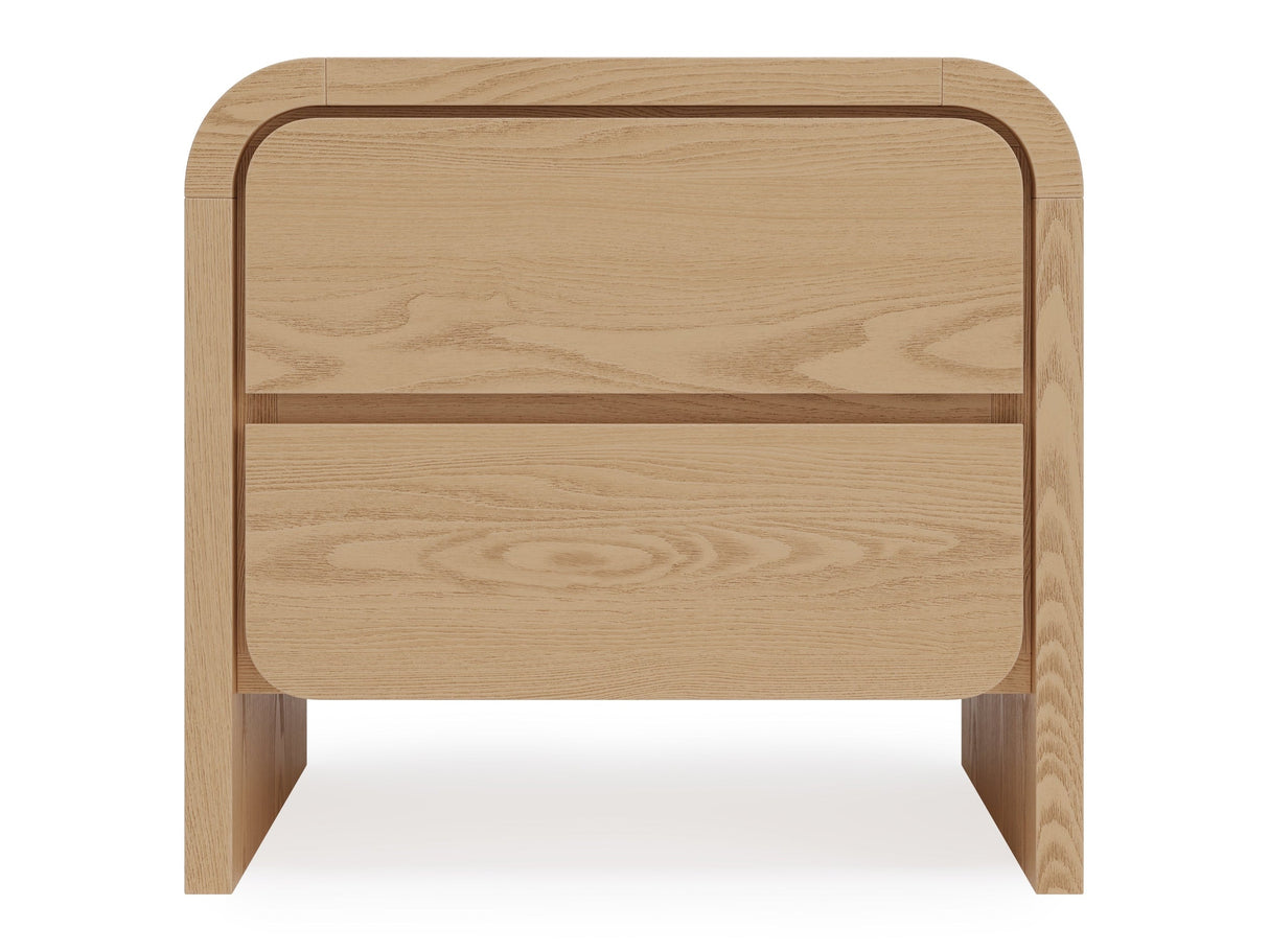 Elora Timber Two Drawer Nightstand by Modus Furniture at Eve Furniture