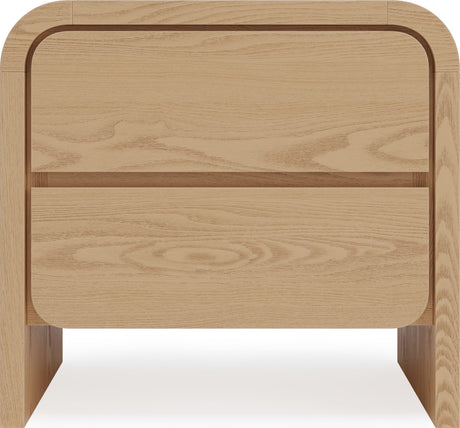 Elora Timber Two Drawer Nightstand by Modus Furniture at Eve Furniture