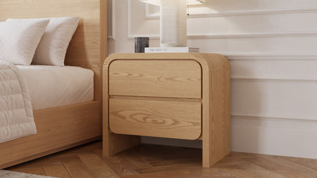Elora Timber Two Drawer Nightstand by Modus Furniture at Eve Furniture