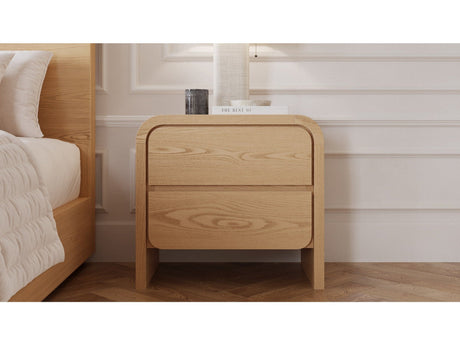 Elora Timber Two Drawer Nightstand by Modus Furniture at Eve Furniture