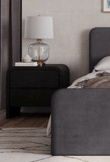 Elora Two Drawer Nightstand in Jet Black Ash by Modus Furniture at Eve Furniture