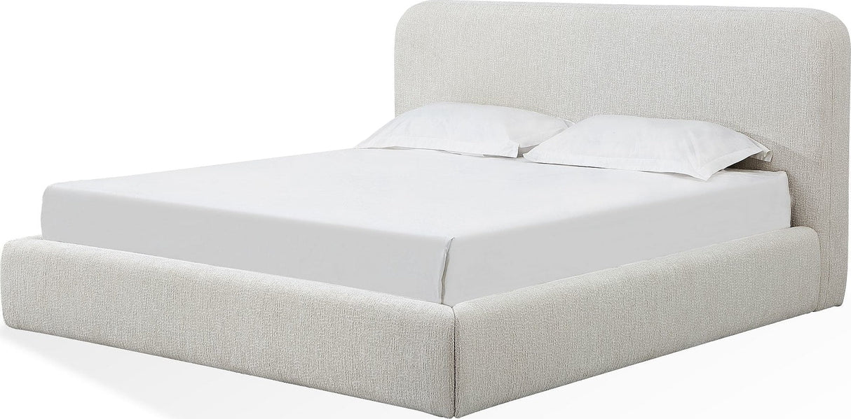 Elora Whitewashed Full Upholstered Platform Bed by Modus Furniture at Eve Furniture