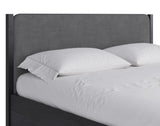 Elora Wood and Velvet Queen Upholstered Bed in Jet and Charcoal by Modus Furniture at Eve Furniture