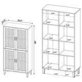 Elouise Dark Pine 4-Door Engineered Wood Tall Accent Cabinet by Coaster at Eve Furniture