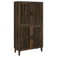 Elouise Dark Pine 4-Door Engineered Wood Tall Accent Cabinet by Coaster at Eve Furniture
