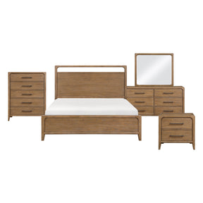 Elowen Brown 5-Piece Queen Bedroom Set by Homelegance at Eve Furniture