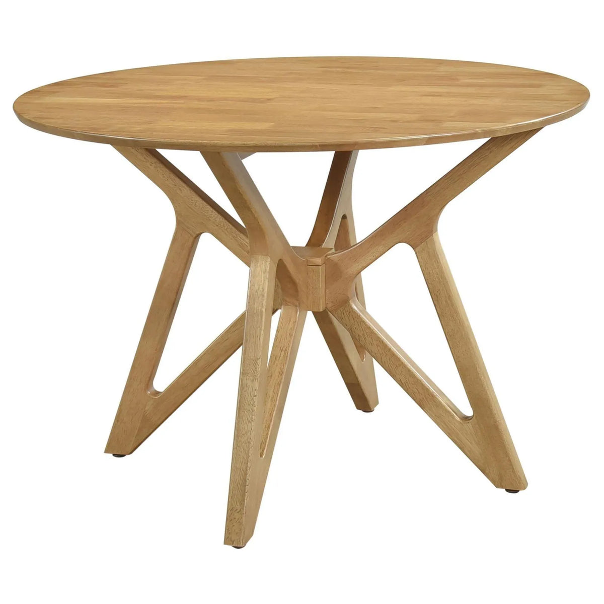 Elowen Light Walnut 5-Piece Round Solid Wood Dining Set by Coaster at Eve Furniture