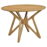 Elowen Light Walnut 5-Piece Round Solid Wood Dining Set by Coaster at Eve Furniture